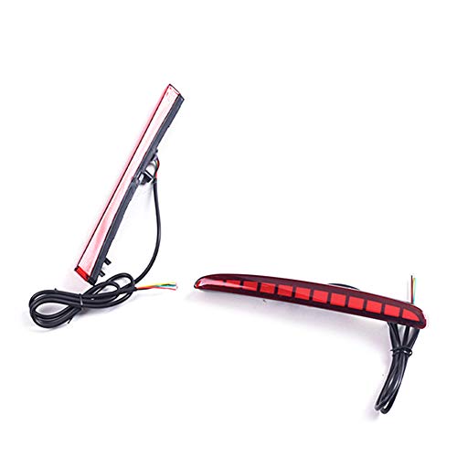 2 Peças Refletor Seqüencial De Carro Led Luz De Freio Traseira Pára Choques Lâmpada De Neblina Para