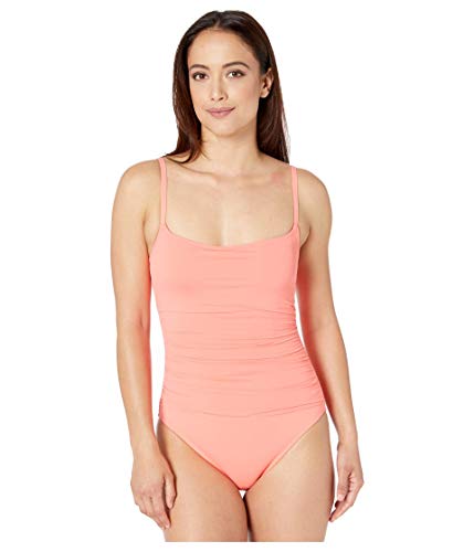 La Blanca Women's Island Goddess Rouched Body Lingerie Mio One Piece Swimsuit, Bird of Paradise, 16