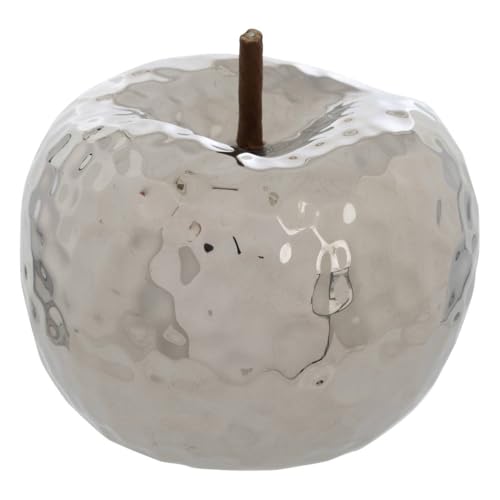 Atmosphera - Pomme déco Pamela h.14cm céramique argenté