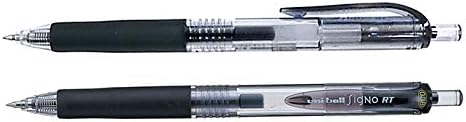Uni-ball Signo RT Rubber Grip & Click Retractable Ultra Micro Point Gel Pens -0.38mm-black Ink- Value Set of 10