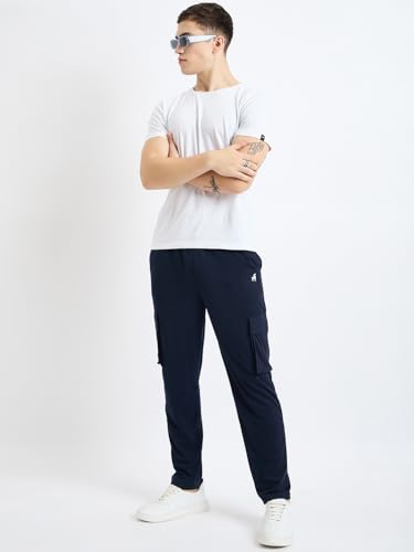 Image of Modeve Men's Cargo Style Solid Trackpant