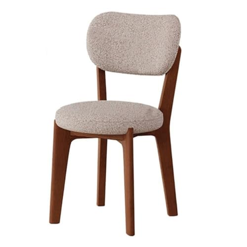 SDA287MZ Cocina Silla de Comedor Madera con cojín Asiento Suave tapizado y Respaldo Curvo ensanchado Comedor(Bruin)