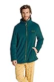 MUYDEMI Bata Hombre Cremallera Cuello Alto Confort y Funcionalidad Tejido Polar Suave Abrigo Ideal para Hogar Diseño Moderno y Discreto Bordado Decorativo Bolsillos Prácticos 100% Poliéster