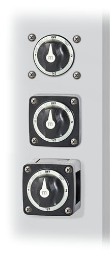 Image of Blue Sea Systems 3‑Position Mini Battery Switch, Black, 6008200 m‑Series
