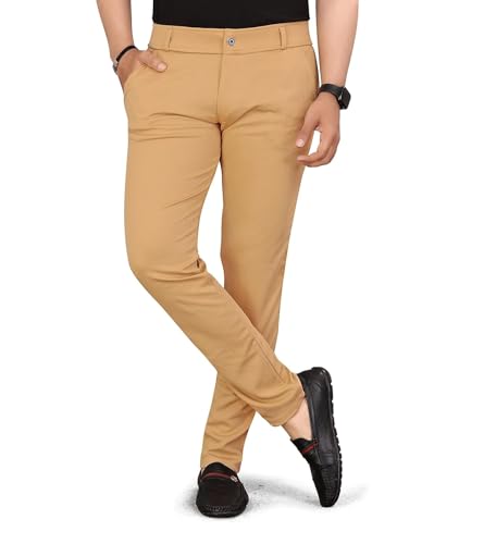 Image of Men's Lycrablend Soild Slim Fit Casual Trouser Pant
