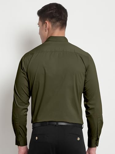 Image of Beyoung Cotton Plain Regular Fit Shirt for Men | Full Sleeve | Formal Shirt | Classic Collar Cotton