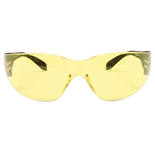 Occhiali Moto e Scooter di protezione – Anti appannamento – af151 – by Bertoni Italy, noir caoutchouc / verre jaune