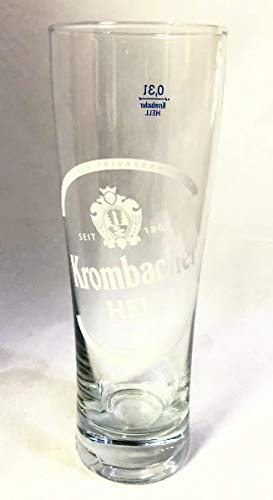 Krombacher - Vaso de cerveza (0,3 L, cristal), color claro
