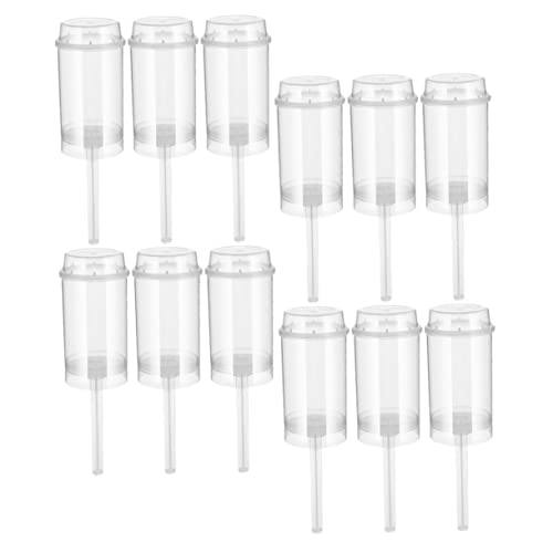 Cabilock 12Pcs Clear Plastic Cake Containers Heart Shaped Cake Pop Holders Reusable Dessert Shooter for Cupcakes Jellies Ice Easy to Clean for Parties