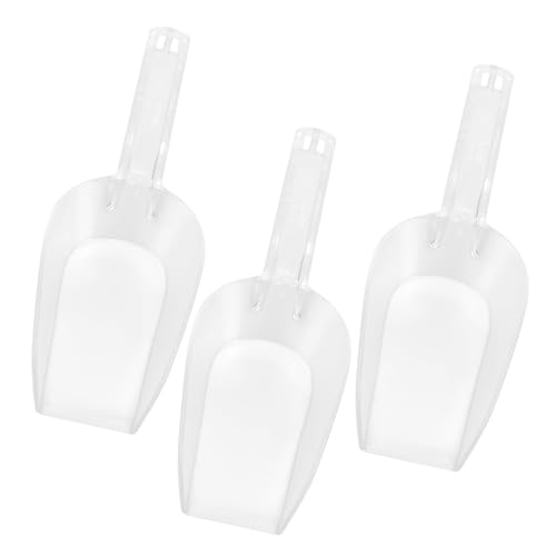 Zerodeko 3 piezas Pala de Cocina Acrílica Multifuncional para Harina Arroz y Hielo Cucharas Prácticas para Hogar y Restaurantes