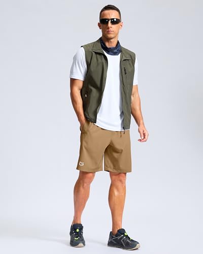 Image of G Gradual Men's Athletic Running Shorts with Zipper Pockets Quick Dry 7 inch / 5 inch / 9 inch Workout Gym Shorts for Basketball Hiking