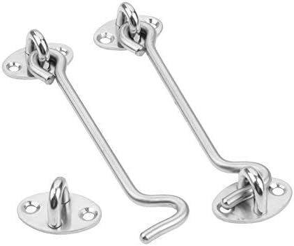 Mgoodoo 150mm Stainless Steel Gate Hook Eye Latch,Wooden Gates - Image 4