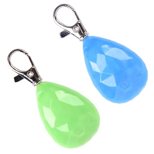 SUPVOX Lámparas Colgantes Recargables para Perros 2 Piezas, Colgante de Seguridad Azul y Verde para Mascotas, Luz LED Nocturna para Exteriores y Prevención de Pérdida