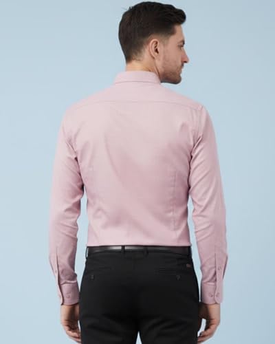 Image of SaintX Men's Formal Shirt with Pocket | Oxford Weave Cotton Rich Premium Fabric | Smart Fit | Full Sleeve | Everyday Summer Essential | Regular Fit