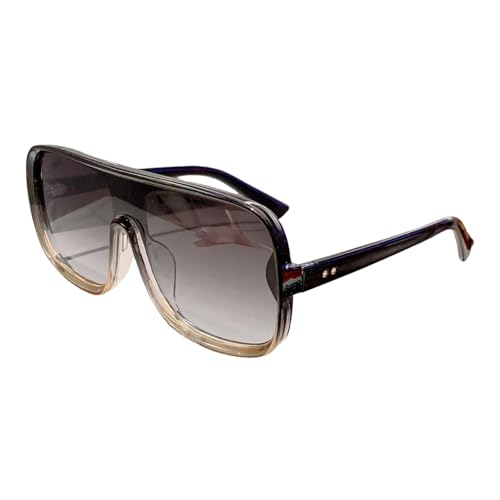 Men Oversized Frame Sunglasses Shades Gradient Eyewear Women Retro