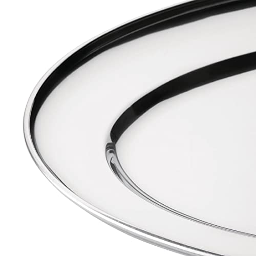 Soporte de servicio para banquetes Olympia k366 de 18" ovalado plata 5