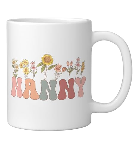 Groovy Nanny Appreciation Week back to school Ceramic Mug, White