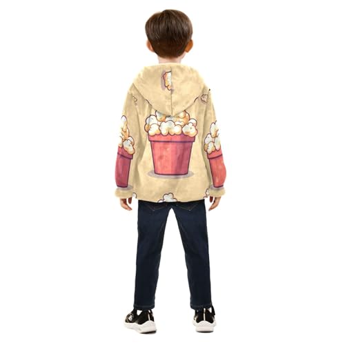 Junk Food Girls Fleece Jacket Girls Fall Jacket Girls Zip Up Hoodie Girls Sherpa Jacket 2-10T4