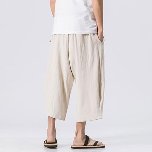 Pantalones Capri Casual para Hombre 3/4 con Cintura Ajustable miniatura 5