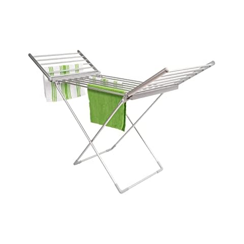 PIFCO Electric Heated Clothes Airer - 5 Min Heating - 45 - 55℃ Constant Temperature - Electric Clothes Airer With Low Running Costs - Max Load 15Kg - Foldable Design - Grey Cover