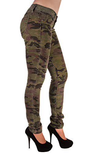 Women`s Plus/Junior Size Classic 5 Pockets Camouflage Skinny Jeans4