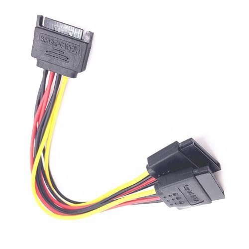 Cable SATA II Power 15Pin macho a 2 hembras 20 cm 5 piezas