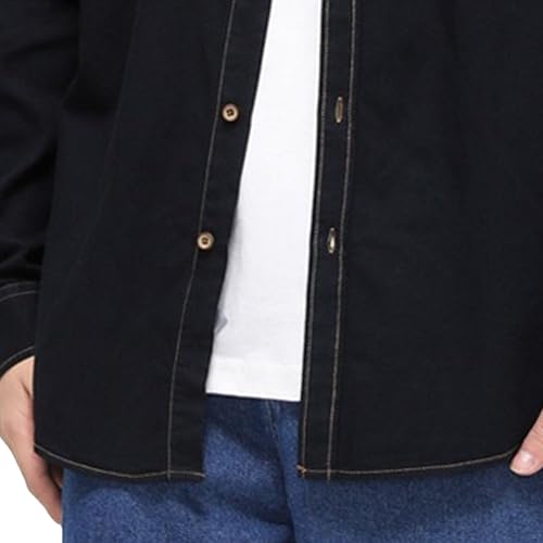 Men's Classic Slim Button Trucker Jacket Casual Long Sleeve Washed Jean Coat Fashion Motorcycle Jean Jackets2