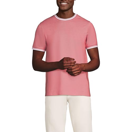 Lands' End Men's Short Sleeve Soft Pique Crew Tee