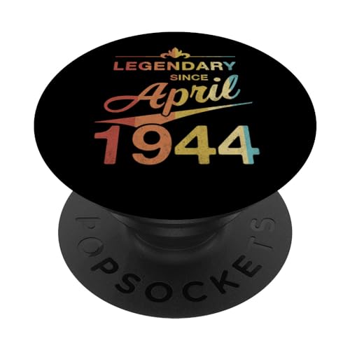 80 cumpleaños Nacido en Abril de 1944 Vintage 80 años PopSockets PopGrip Intercambiable