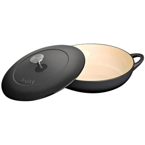 Denby Halo Black Cast Iron Casserole Dish Cover