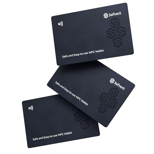 NFC Crypto Hardware Wallet – 3-Card Seedless Backup, Cold Storage for BTC Bitcoin, ETH Ethereum, Solana & 2,000+ Coins, No Recovery Phrase Needed, Ultra-Secure Offline Wallet, One-Tap Setup