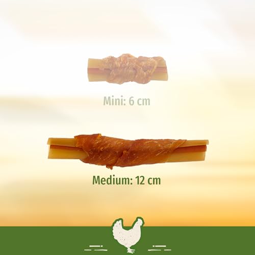 SmartBones Chicken Wrapped Sticks Medium - Hundesnack mit Huhn für mittelgroße Hunde, Kaustangen mit weicher Textur, ohne Rohhaut, 5 Stück