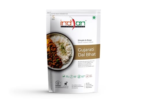 Image of Indian Kitchen Foods Instant Gujarati Dal Bhat - Freeze Dried, Gluten-Free, Ready-to-Eat Indian Vegan Meal
