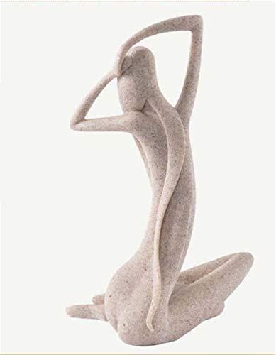 YHviking Sandstone Resin Nude Sculpture,Abstract Sculpture Statue,Resin Sculptures Modern Sculpture Decoration for Bedroom Wine Cabinet Home-T 20x10x10cm(8x4x4)