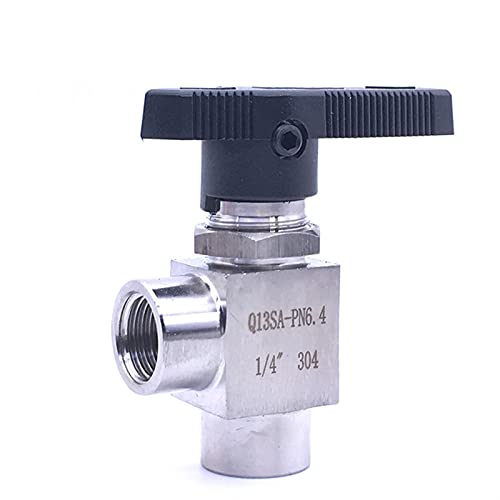 Vanne à bille angle droit 1/4 inox 304 pour haute pression - 4