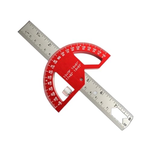 木工角度ルーラー - アルミニウム合金製測定分度器 | 高精度で耐久性のある多機能角度測定ツール。大工作業、木材の切断、レイアウト、クラフト制作、DIY、ワークショップなど幅広い用途に最適なプロフェッショナル向け定規