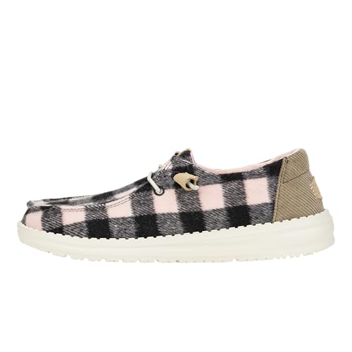 Image of HEYDUDE Wendy Buffalo Plaid | Women's Shoes | Women's Slip-on Loafers | Comfortable & Light-Weight