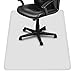 BELLE VOUS Protector Suelo Silla Ruedas Transparente Resistente – 91,5 x 123 cm - Alfombra Silla Ruedas Antideslizante Alfombra y Suelo - Protector de Suelo para Silla de Oficina