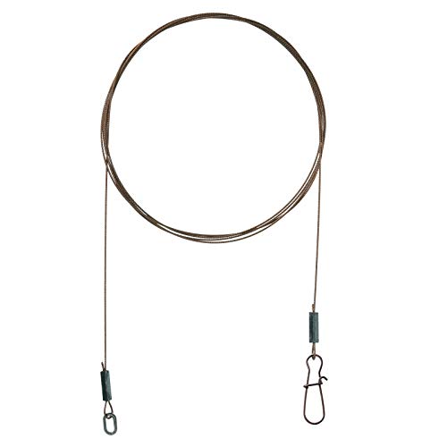 Flexonit Stahlvorfach mit Karabiner und Ring 7x7 - MS RS 0,27mm 50cm - 2 Stück Cover