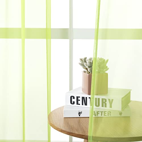 Cortinas decorativas para salón monocolor verde que transforman tu ventana con luz 4