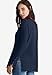 ellos Plus Size Boatneck Sweater Tunic - 18/20, Navy