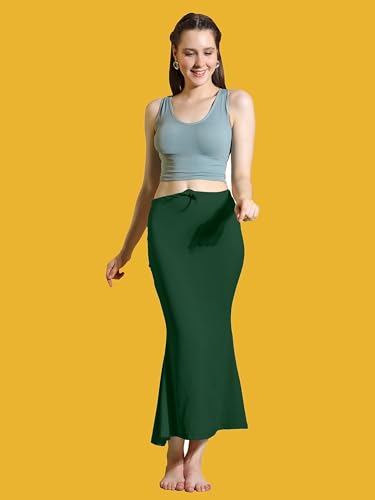 Image of Amazon Brand - Anarva Women Cotton Blended Saree Shapewear Regular Petticoat Skirt For Saree