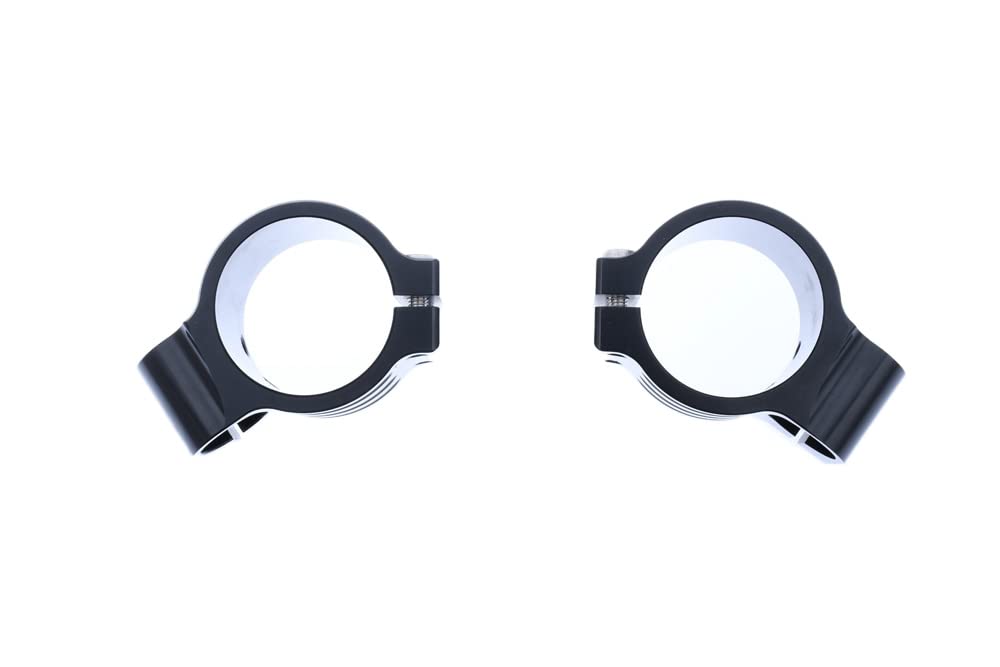 avdb-moto Paire de demi-guidons/Bracelets en 46 mm + tubes Compatible avec ZX6R ZX6-R 1998-2002, ZX9R ZX9-R 1998-2003 (TITANE)