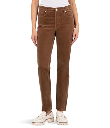 KUT from the Kloth Women's Petite Rachael High Rise Fab Ab Mom Regular Hem-Long in Corduroy