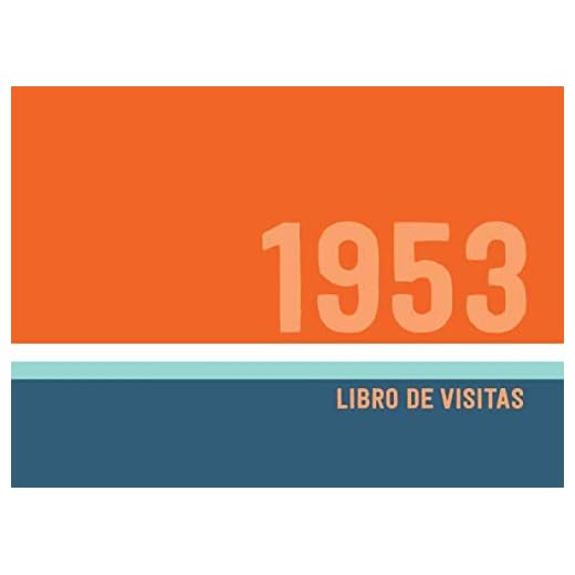 1953 Libros de Visitas: Libro de visitas para fiestas de cumpleaños de estilo retro para que la familia y los amigos inserten saludos y mensajes | 100 páginas