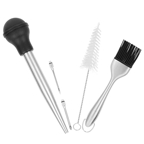 HOLIDYOYO Meat Condiment Injector Turkey Baster and Roast Lifters Set Easy to Clean Dishwasher Safe for Christmas Thanksgiving