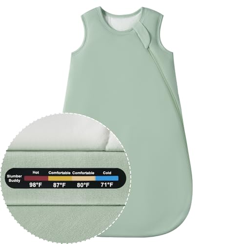 Image of Slumber Buddy Baby Bamboo Viscose Sleep Sack 6-12 Months, 70% Rayon Made from Bamboo 30% Cotton 1.0 TOG 12-18 Months Toddler Infant Sleep Sack, Winter Wearable Blanket Baby Sleeping Bag with Zipper