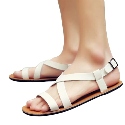 Sandalias planas sin cordones, ligeras y transpirables 5