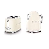 SMEG 2-Slice Toaster & 1.7-Liter Kettle in Cream