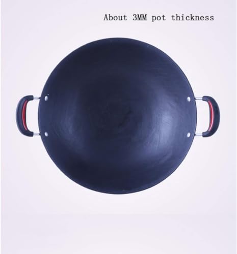 Wok de hierro fundido 36 cm con mango ergonómico miniatura 3